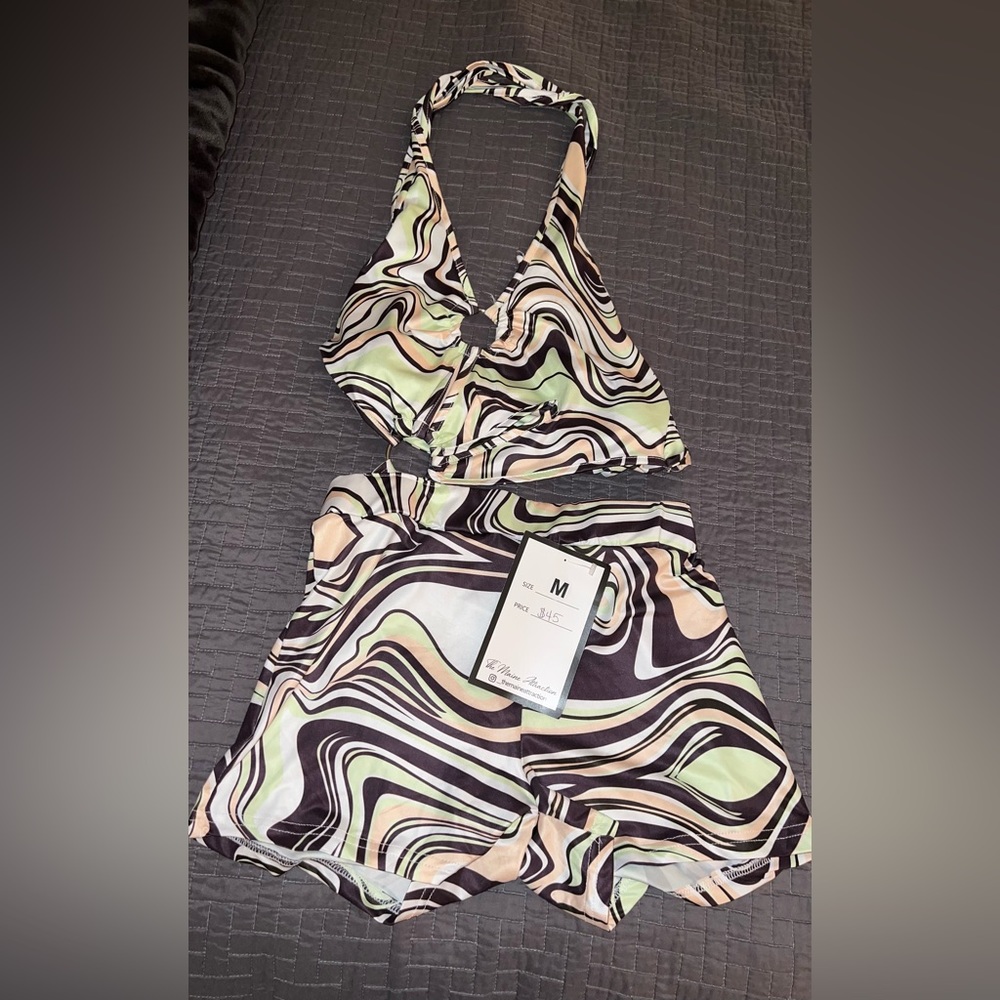 Ride the wave multi color romper